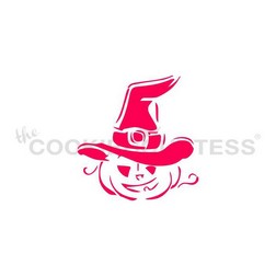 Witchy Pumpkin Hat Cookie Stencil
