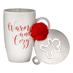 Warm And Cozy Mug & Stencil Set