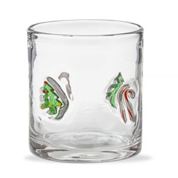 Christmas Old Fashioned Glass