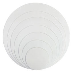 16" Round White Foil Sturdy Board