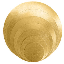 22" Round Gold Foil Sturdy Board