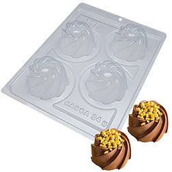 Winding Truffle Three Part Chocolate Mold