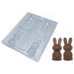 Small Sitting Rabbit Three Part Chocolate Mold