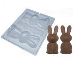 Medium Sitting Rabbit Three Part Chocolate Mold