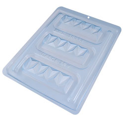 Faceted Three Part Chocolate Bar Mold