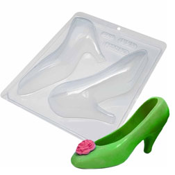 3D Open High Heel Three Part Chocolate Mold