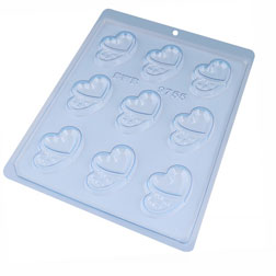 Double Fancy Hearts Chocolate Mold