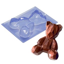 Large Diamond Bear Three Part Chocolate Mold