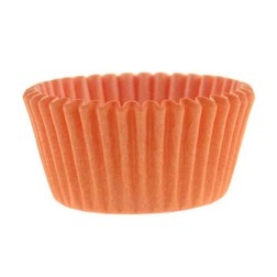 Solid Peach Mini Baking Cups