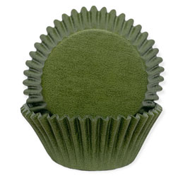 Solid Olive Standard Cupcake Liners