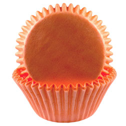 Solid Peach Cupcake Liners