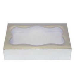 2 lb Silver Foil Cookie Box with Window