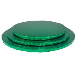 12" Round Green Foil Cake Drum