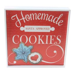 Santa Approved Homemade Cookies Box Sign