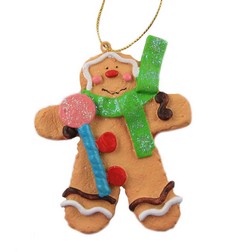 Gingerbread Boy with Sucker Ornament