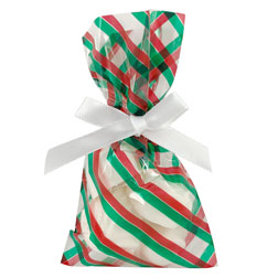 Holiday Stripes Cello Treat Bags