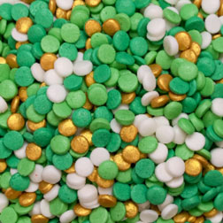 Green and Gold Confetti Sprinkle Mix