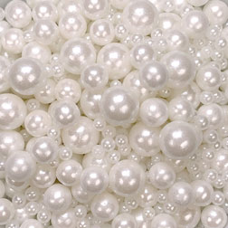 White Edible Pearls