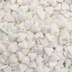 White Heart Sprinkles
