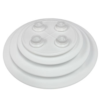 Bakery Craft Round and Square Plates with Grecian Pillars
