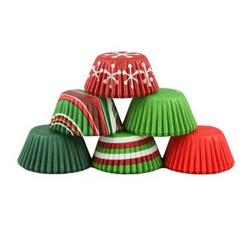 Christmas Baking Cups and Cupcake Wraps