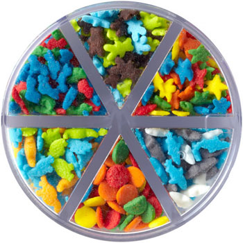 Colorful Animals and Stars 6-Cell Sprinkle Mix