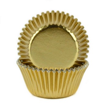 Gold Foil Mini Baking Cups / #6 Candy Cup