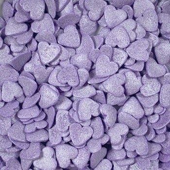 Purple Heart Shimmer Confetti Sprinkles
