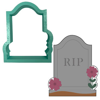 Floral Tombstone Cookie Cutter