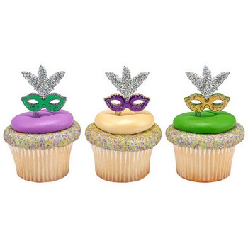 Mardi Gras Cake and Cupcake Toppers and Decorations