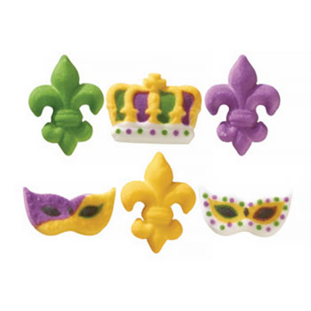 Mardi Gras Cake and Cupcake Toppers and Decorations