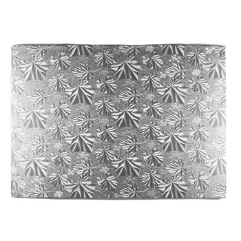 18" x 26" Rectangle Silver Foil Quarter Sheet Cake Drum