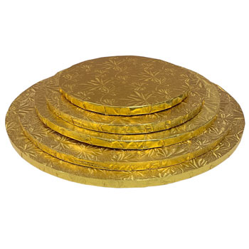 8" Round Gold Foil Cake Drum