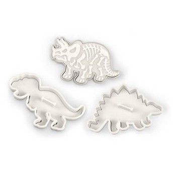 Dinosaur Fossil Cookie Cutter Stamp Set