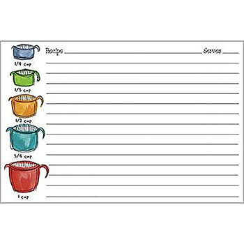 Recipe Cards, Books, Boxes, and Holders