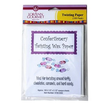 White Confectionery Twisting Wax Paper
