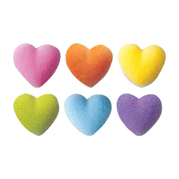 Dec-Ons® Molded Sugar - Mini Heart-Rainbow Colors