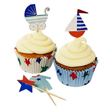 Baby Shower Cake and Cupcake Toppers