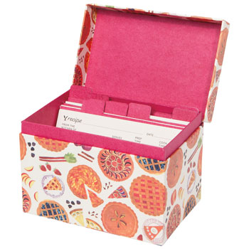 Recipe Cards, Books, Boxes, and Holders