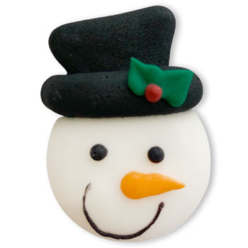 Snowman Face Icing Layons - Large