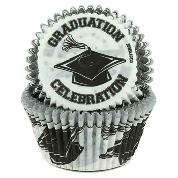 Graduation Baking Cups and Cupcake Wraps