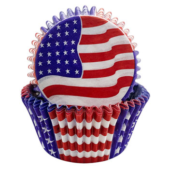 4th of July Patriotic Cupcake Liners