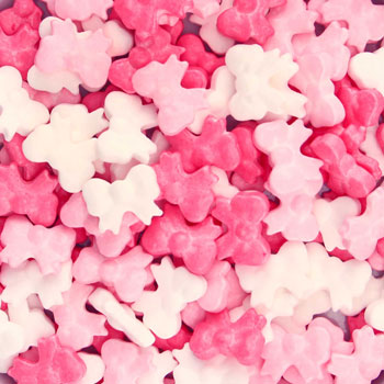 Pink Bows Candy Sprinkles