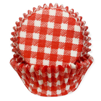 Red Gingham Standard Baking Cups
