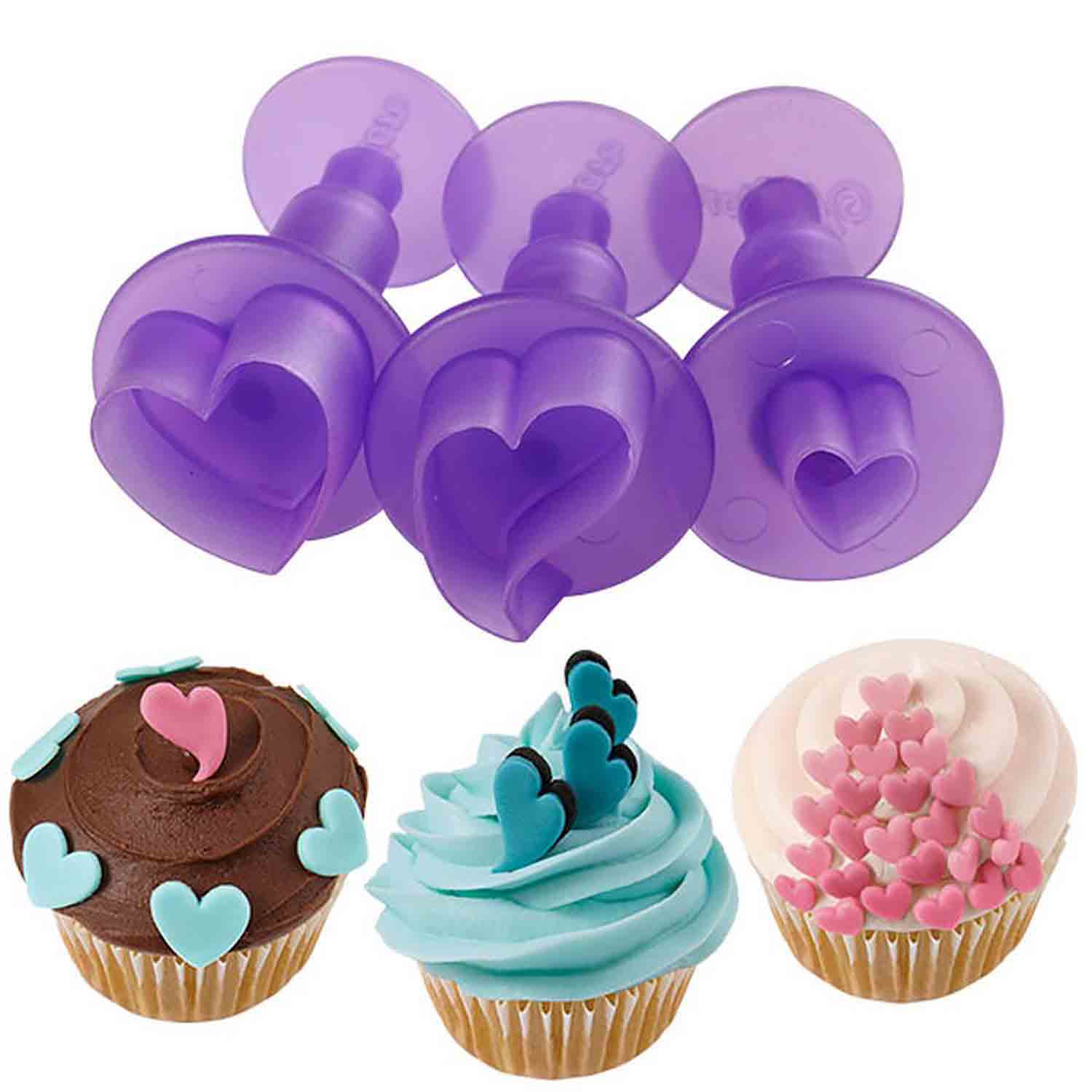 Hearts Mini Fondant Plunger Cutter Set