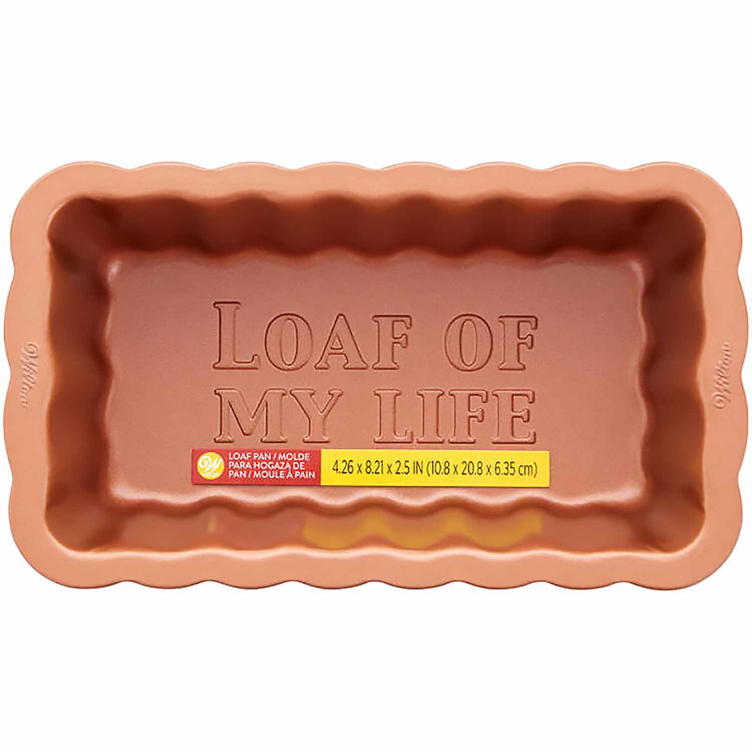 8" Copper Scalloped Loaf Pan