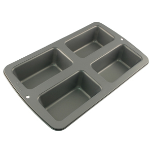 Wilton Recipe Right Non-Stick Mini Loaf Pan 4-Cavity 2105-9101