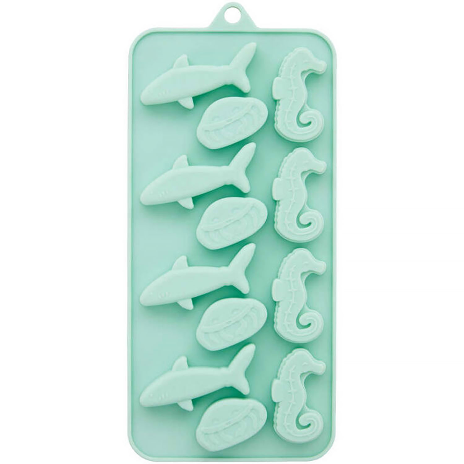 Wilton Shark, Jellyfish and Seahorse Silicone Candy Mold, 12-Cavity