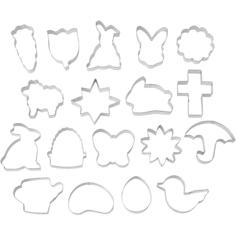 Wilton Cookie Cutter Tub 18pcs - Easter