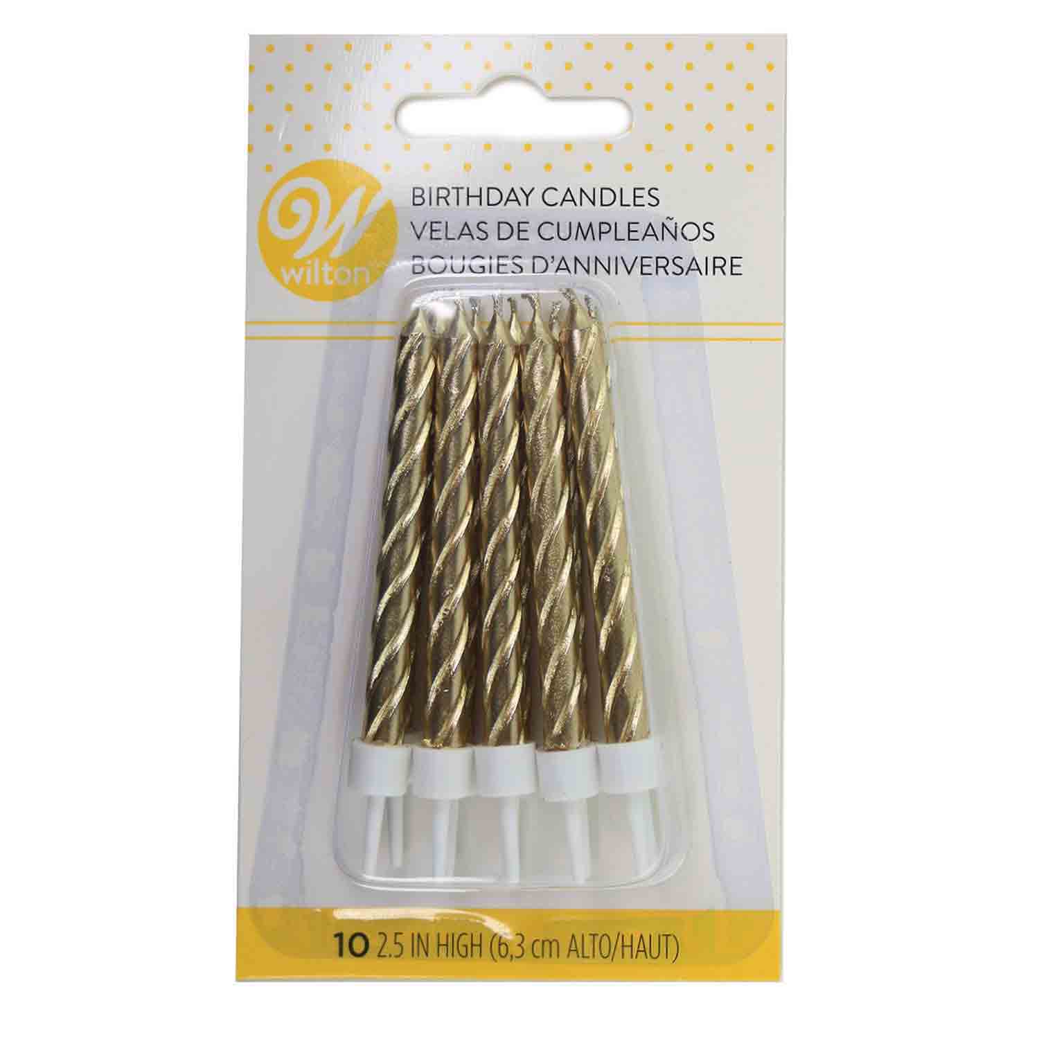 Metallic Gold Twist Candles